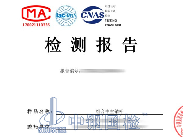 組合中空錨桿檢測報告
